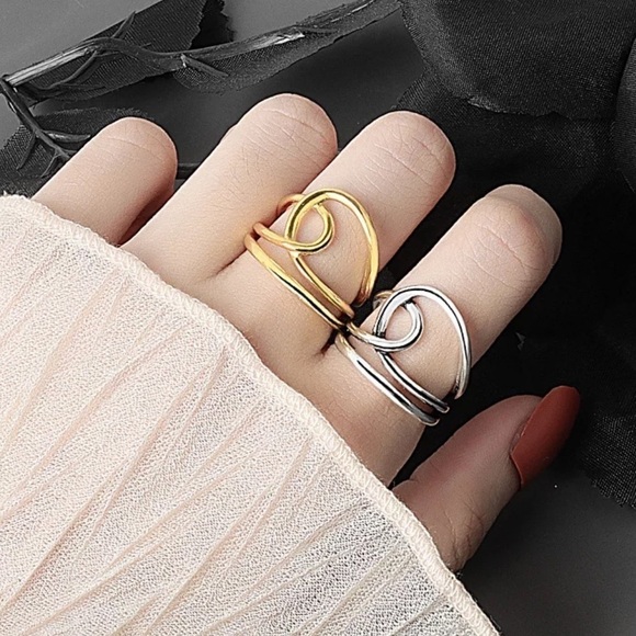 New solid 925 sterling silver intertwined ring - Picture 6 of 10